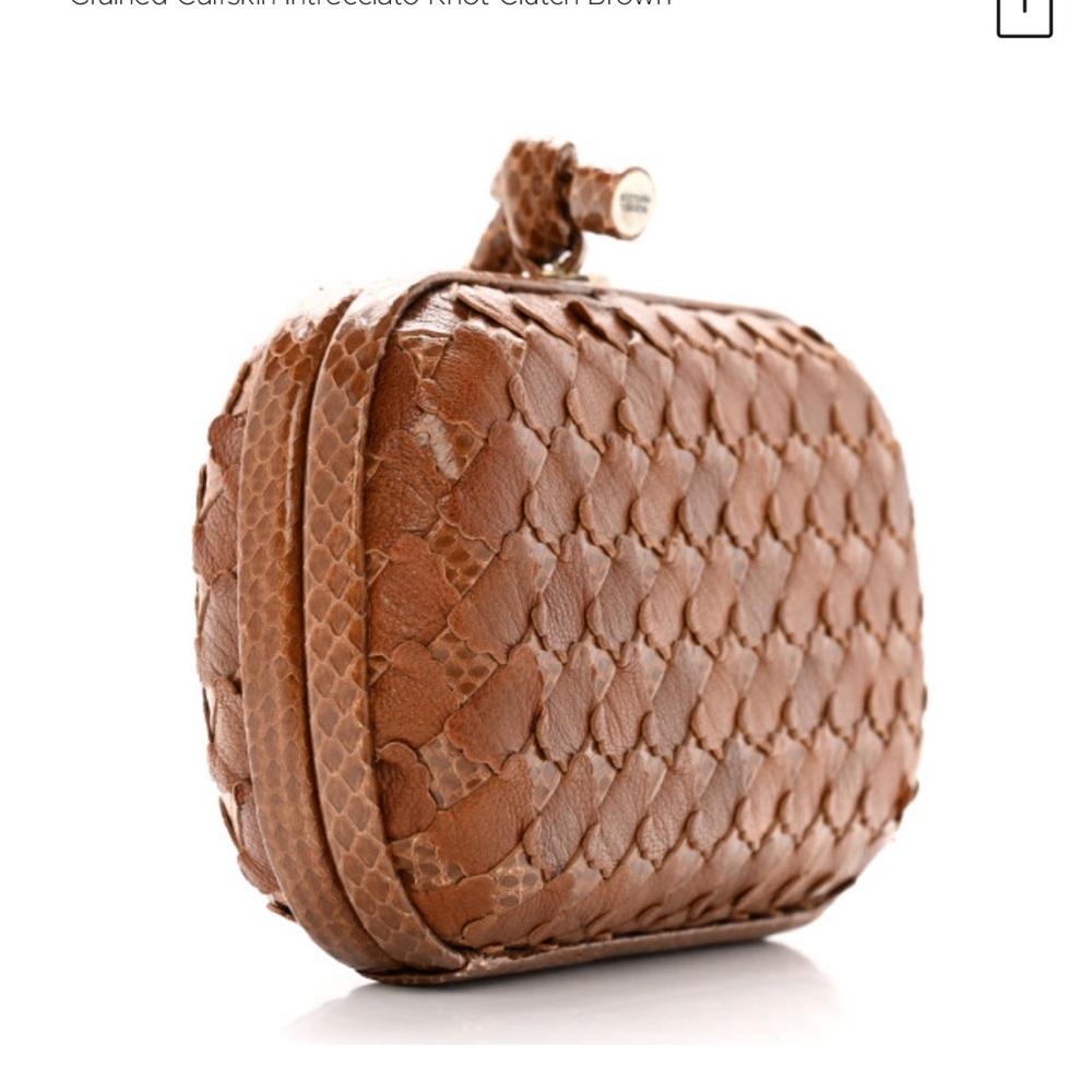Bottega Veneta Dark Brown Intrecciato Clutch - Picture 3 of 5
